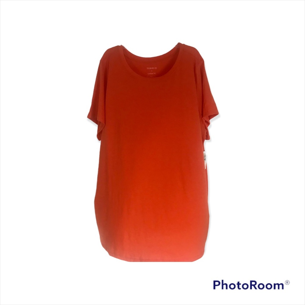 TORRID EVERYDAY SIGNATURE JERSEY CREW NECK TEE - PUMPKIN ORANGE